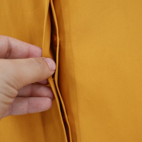 Lafayette 148 tunic shirt women's small short sleeve button up orange cotton - Picture 6 of 16
